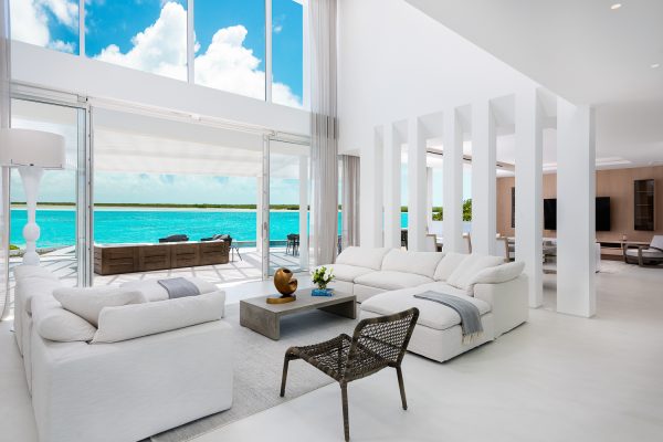 luxury vacation villa rental turks and caicos islands sandy shore bash-3